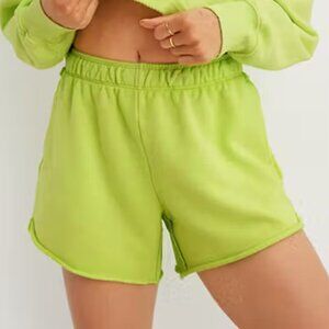 Aerie High Waisted Beach Party Short in Lime Green | Size M